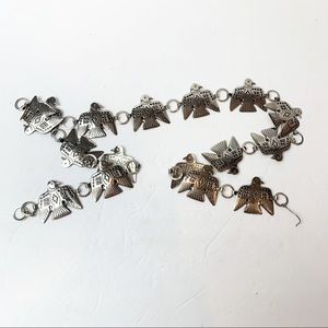 Vintage | Silver Navajo Thunderbird Concho Belt